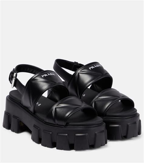 prada platform sandal|prada denim sandals.